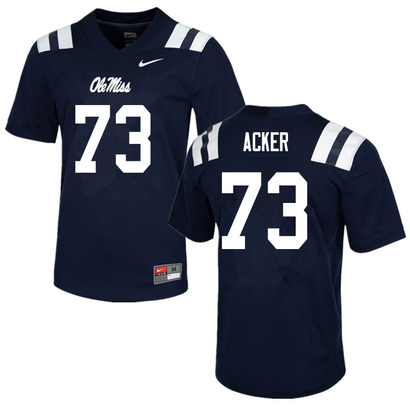 Eli Acker Ole Miss Rebels NCAA Men's Navy #73 Stitched Limited College Football Jersey NKA7258RD